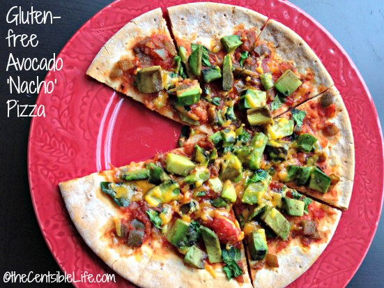 Gluten Free Avocado Nacho Pizza