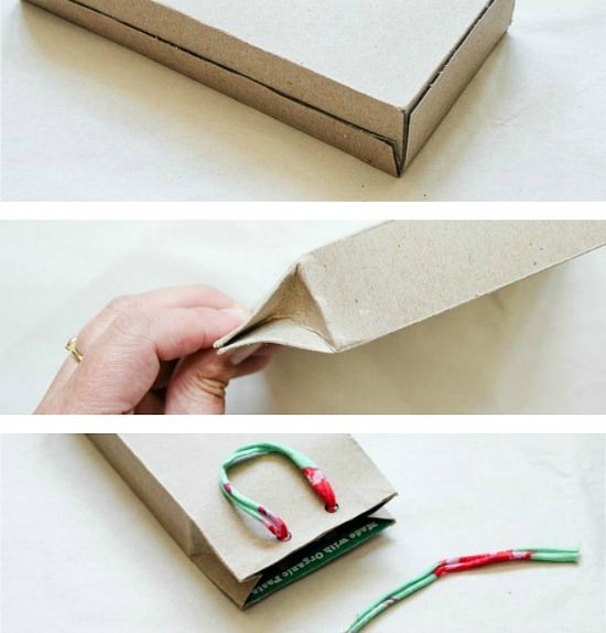 how to make a gift bag from grocery boxes