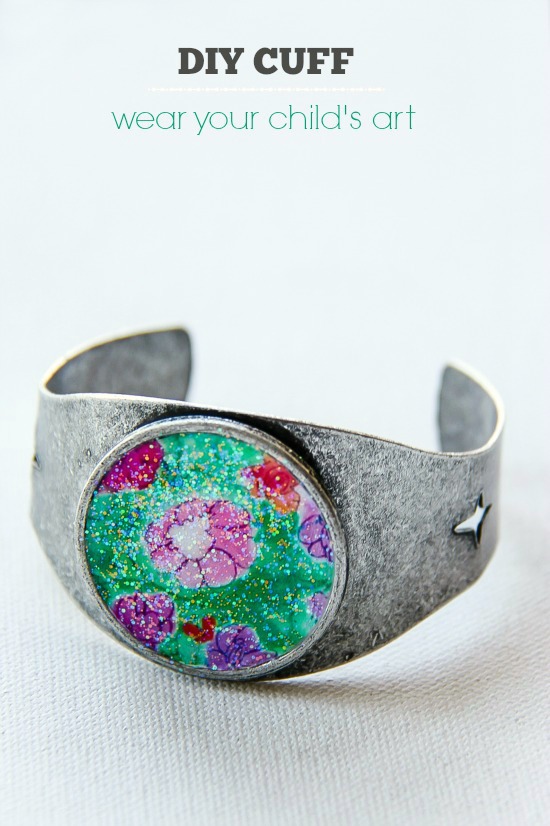 DIY Cuff: Wear your child's artwork