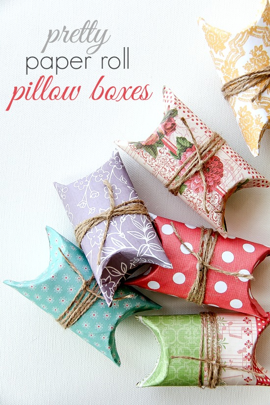 DIY Pretty Paper Roll Pillow Boxes