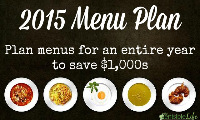 2015 Menu Plan