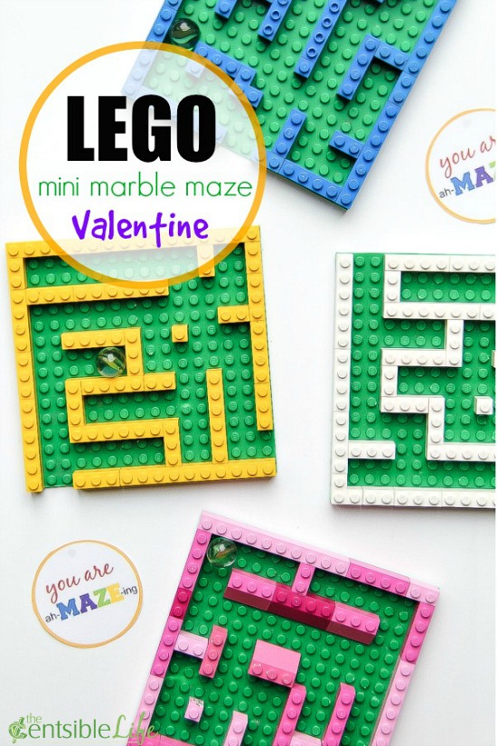 LEGO Mini Marble Maze Valentine for Kids