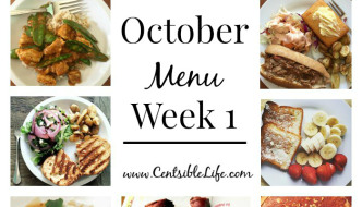 October Menu Plan: Week One