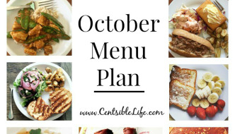 October Menu Plan